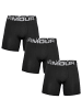 Under Armour Boxershorts Charged Cotton 6in 3 Pack in schwarz