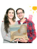 Mr. & Mrs. Panda Kuschelkissen Robbe Lachen Design ohne Spruch in Weiß