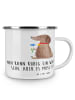Mr. & Mrs. Panda Teetasse Hund Blume mit Spruch in Weiß