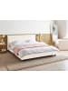 Beliani Doppelbett ALBI in Weiß/Schwarz - (W) 195 x (H) 94 x (L) 211 cm