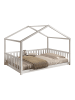 58 aufm Kessel HAUSBETT Kapua 140x200 auch als Bodenbett Kiefer Massivholz Weiß