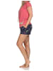 NORMANN Kurzarm Schlafanzug Pyjama Shorty Schmetterling Motiv - 85280 in rot