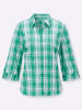 WITT WEIDEN Karo-Bluse in smaragd-weiß-kariert