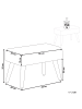 Beliani Hocker TAKOMA in Grau/Heller Holzfarbton - (W) 50 x (H) 35 x (L) 30 cm