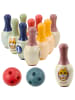 Wisam Bowling-Set mit Katzen für Kinder 10 Bowling-Pins 2 farbige Kugeln