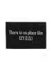 relaxdays Fußmatte Home "127.0.0.1" in Schwarz - (B)60 x (T)40 cm