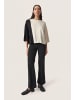 Soaked in Luxury Kurzarm-Bluse SLCevina Lockere Passform in Black & White Blocking