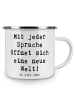 Mr. & Mrs. Panda Wanderbecher Spruch Sprachen lernen mit Spruch in Weiß