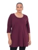 Ulla Popken Longshirt in dunkel weinrot