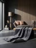 KADIMA DESIGN Kurzflorteppich Uni Antirutsch pflegeleicht Wohnzimmer Schlafzimmer in Anthrazit