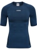 Hummel Hummel T-Shirt Hmlte Training Herren Atmungsaktiv Feuchtigkeitsabsorbierenden Nahtlosen in INSIGNIA BLUE/BLACK MELANGE