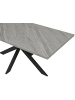 MCW Esszimmertisch O55 Industrial MDF Metall 180cm, Marmor-Optik grau
