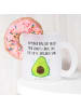 Mr. & Mrs. Panda Trinkbecher Avocado Glücklich mit Spruch in Transparent