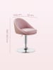 VASAGLE Barhocker Lenna in Rosa-Grau - (B)50.5 x (H)(68.5-80.5) x (T)52 cm