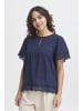 Fransa Kurzarm-Bluse FRLANA Loose fit in Navy Blazer