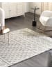Beliani Geflochtener Teppich SOLHAN in Beige/Grau - (W) 160 x (L) 230 cm
