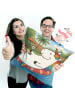 Mr. & Mrs. Panda Kissen Einhorn Blümchentail Design ohne Spruch in Weiß