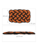 relaxdays Fußmatte "Kokos" in Orange/ Schwarz - 75 x 45 cm