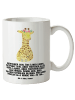 Mr. & Mrs. Panda Große Teetasse Giraffe Blumenkranz mit Spruch in Weiß