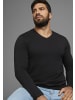 Man's World Langarmshirt in schwarz-schwarz