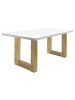58 aufm Kessel ESSTISCH ausziehbar Eila 1 160 x 90 x 75 Esszimmertisch Asteiche/Weiß Matt Lack
