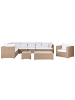 Beliani 8-tlg Lounge Set XXL in Beige/Weiß rechtsseitig