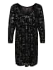 Kaffe Kleid KAgrit A-shape in Black/dark silver sequin