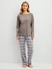 Calida Damen Langarmshirt aus Baumwolle in Truffle Brown