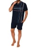 NORMANN kurzarm Schlafanzug Shorty Pyjama - 80483 in navy