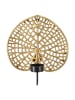 Mauro Ferretti Wandkerzenhalter aus goldfarbenem Kunstharz, 20 x 8 x 22,2 cm