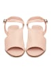 CESARE GASPARI Sandalen mit Blockabsatz aus Leder in Pink