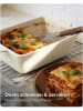 Praknu Auflaufform aus Keramik für 2 Personen - Für Lasagne, Tiramisu &