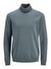 Jack & Jones Rollkragenpullover aus Feinstrick mit Logo-Patch in Petrol