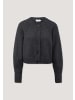Hessnatur Strick Jacke Relaxed Cropped in anthrazit