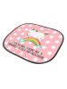 Mr. & Mrs. Panda Sonnenblende Auto Einhorn Regenbogen mit Spruch in Rot Pastell