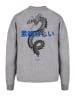 F4NT4STIC Oversize Sweatshirt Dragon in grau meliert