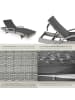 tectake Rattan Sonnenliege, bodenschonend, 190 x 71 x 34 – 74,5 cm