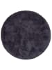 Pergamon Hochflor-Teppich Fluffy Rund in anthrazit