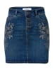 KOROSHI Bestickter Minirock aus Jeans in blau