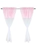 TupTam Kinderzimmer Voile Vorhänge mit Tunnelzug Set in beige/blau
