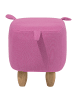 Beliani Tierhocker PIGGY in Rosa/Braun - (W) 50 x (H) 35 x (L) 32 cm
