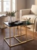 KADIMA DESIGN Couchtisch Set | 2 Tische, Gold-Look, Glas/MDF Schwarz in Gold