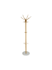 relaxdays Garderobenständer in Gold/ Weiß - (H)176,5 x Ø 36,5 cm