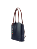 Florence Florence Schultertasche, Rucksack Leder blau, braun ca. 28cm