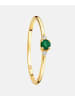 Diamant L'éternel Ring aus 375 Gelbgold mit Diamant mit Smaragd