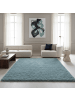 KADIMA DESIGN Teppich Hochflor Shaggy Waschbar Einfarbig SALZACH Strapazierfähig in Blau