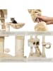 tectake Katzenbaum Hansi 260 cm - Diverse Farben - Beige-Weiß