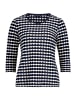 Betty Barclay Basic Shirt mit Rundhalsausschnitt in Dunkelblau/Weiß