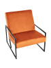 Beliani Sessel DELARY in Orange/Schwarz - (W) 69 x (H) 83 x (L) 83 cm