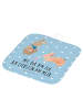 Mr. & Mrs. Panda Topflappen Hasen Muschel mit Spruch in Blau Pastell